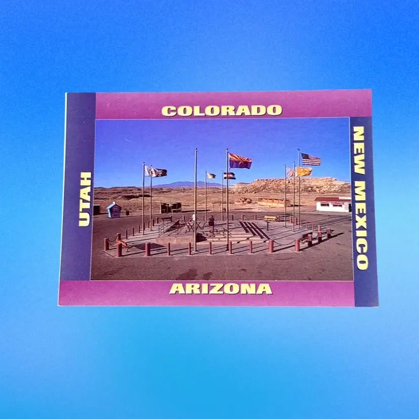 KK — Vintage Four Corners Photo Continental DB Postcard, Unused