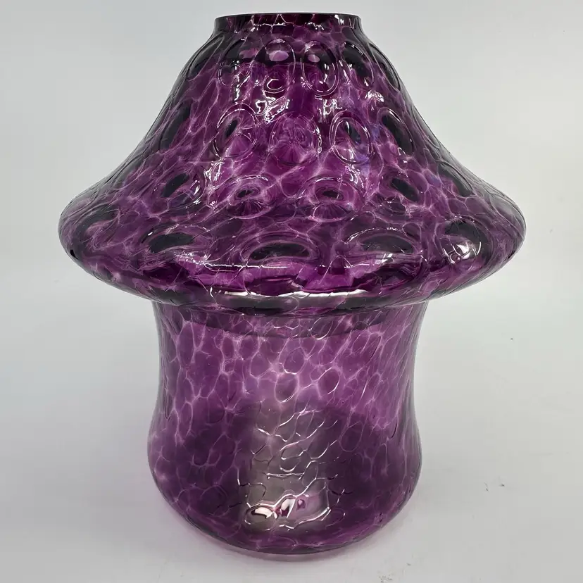 **Pick Of The Week**Vtg Amythyst Czech Glass Hummingbird Feeder Or Votive Fairy Light