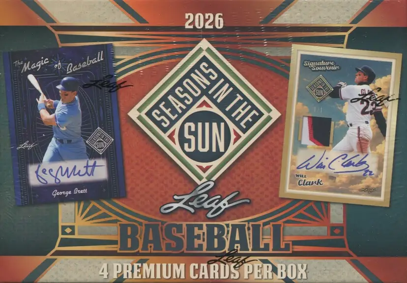 2026 Leaf Seasons In The Sun Baseball Hobby, Box *Releases 8/7*