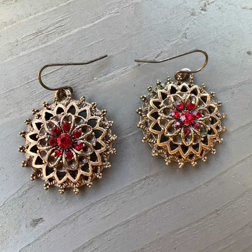 Vintage 1.75” Round Earrings