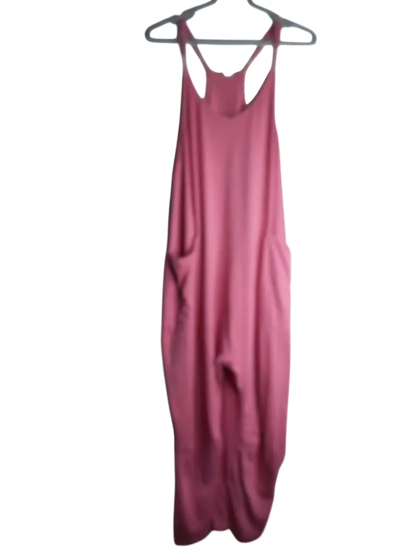 Anrabess Pink Knit Size M  Jumper Romper Jumpsuit adjustable straps