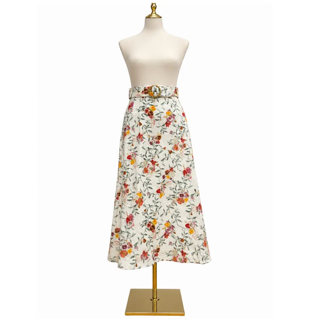 Zimmerman Floral Linen Skirt Sz 0
