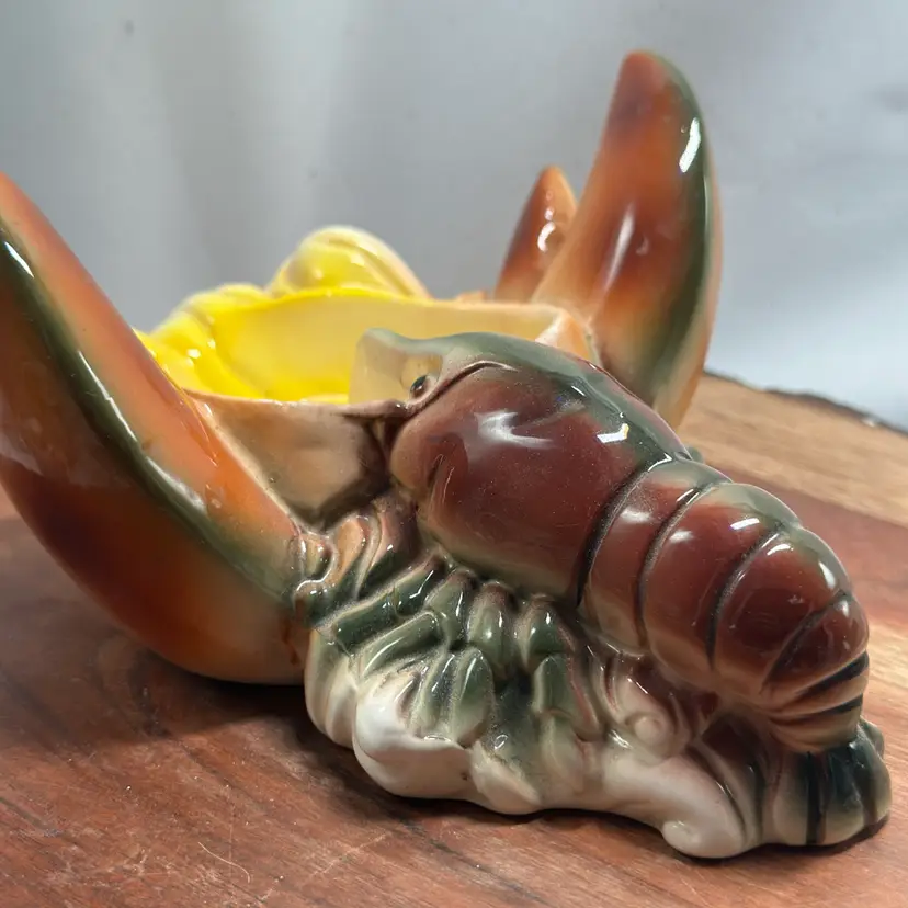 Lobster Ashtray Trinket Candy Dish Mid Century Vintage Claws Unique Seaside
