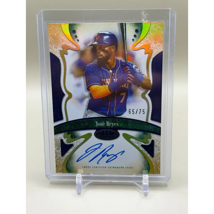 Jose Reyes 2026 Topps Tier One Connoisseurs Autograph Card /75 New York Mets