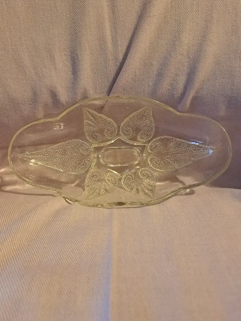 Anchor Hocking footed relish/celery dish