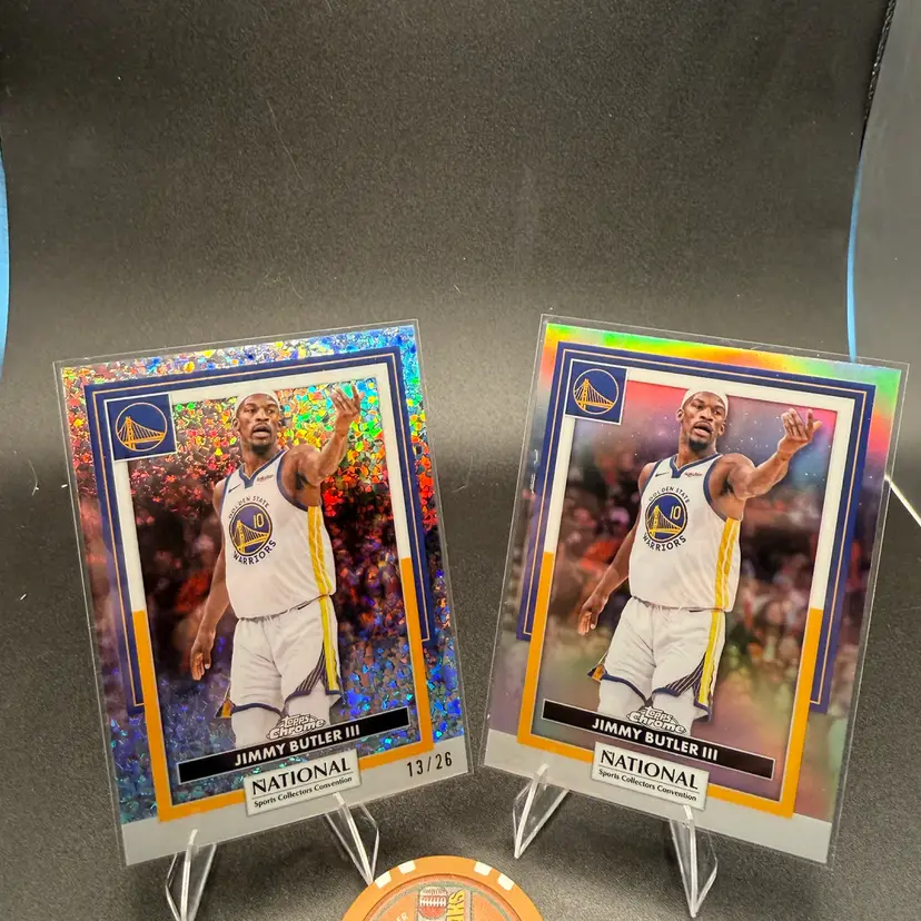 Jimmy Butler Base And Speckle #/26 2026 Topps National Pack Exclusive Golden State Warriors
