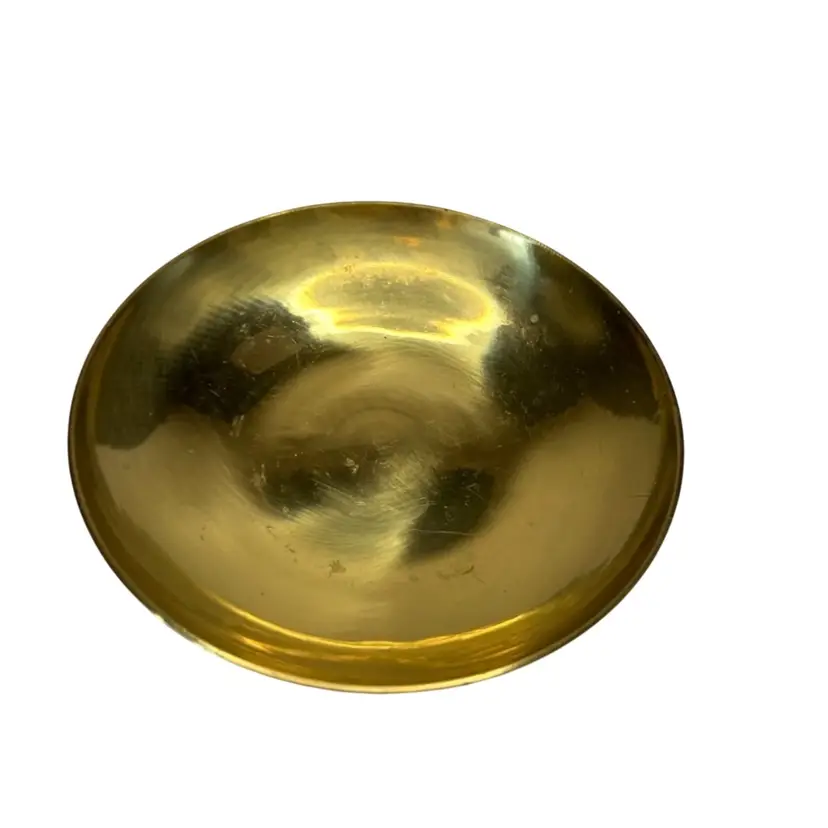Made In Korea 1991 5 1/4” Diameter Brass Trinket Dish