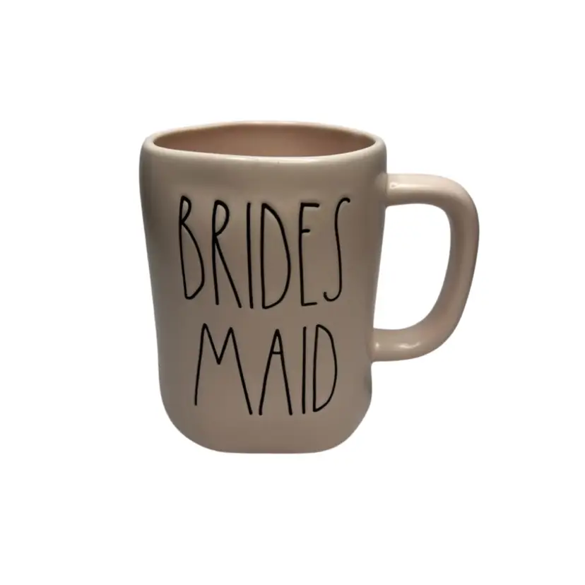 Rae Dunn Pink “ Bridesmaid” Mug 
5” Tall