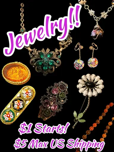 Jewelry!  Murano, Coro, Bakelite, Milk Glass, Enamel On Copper