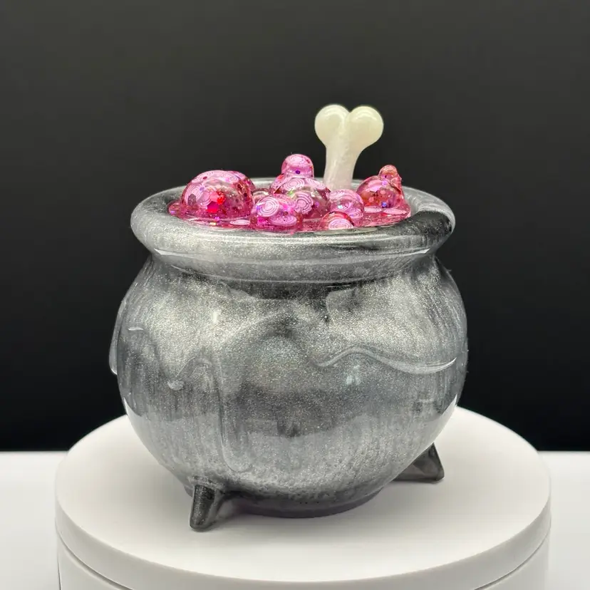 Pickled Onion Cauldron Trinket Box Tea Light Candle Holder - Made by Me