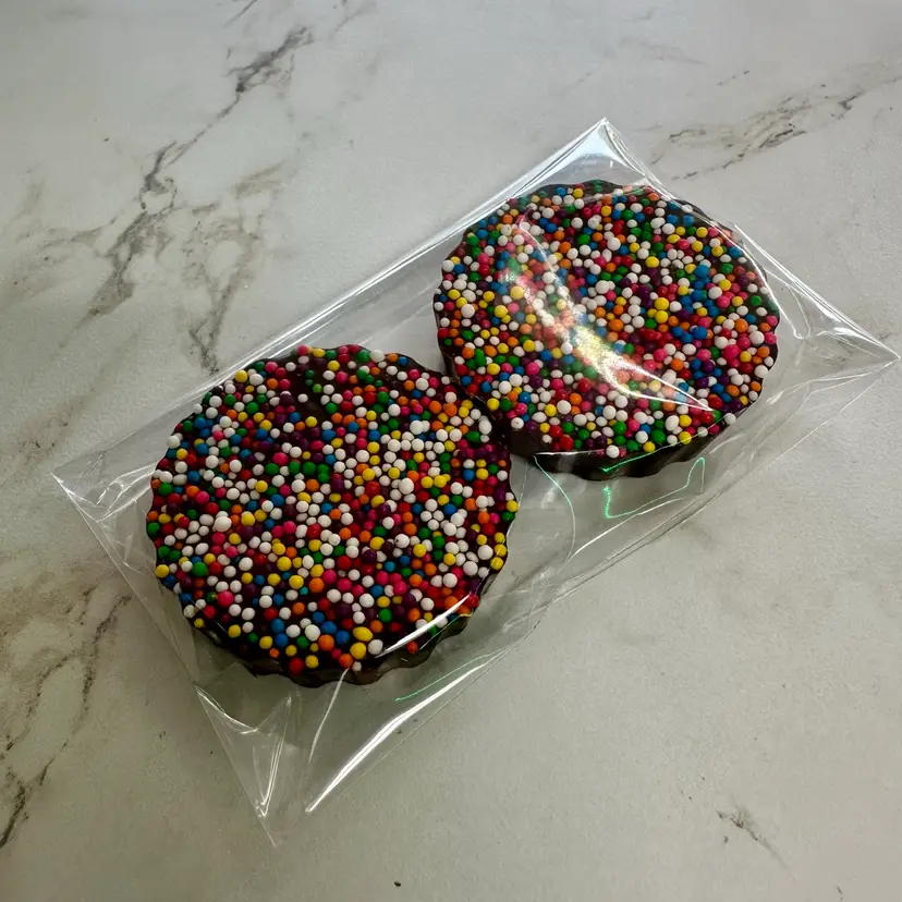 NonPareils DARK Chocolate Flying Saucers, 2 pcs