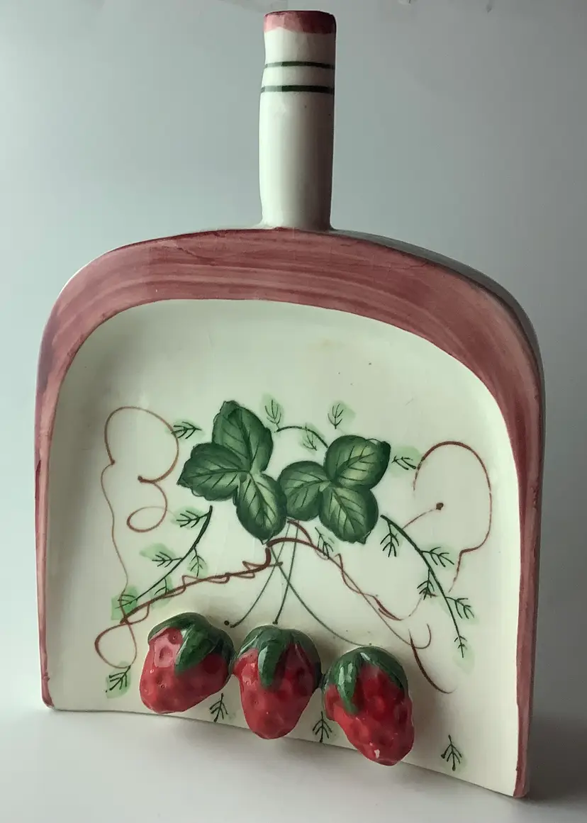 Lefton 1950s Ceramic Strawberry Wall Pocket