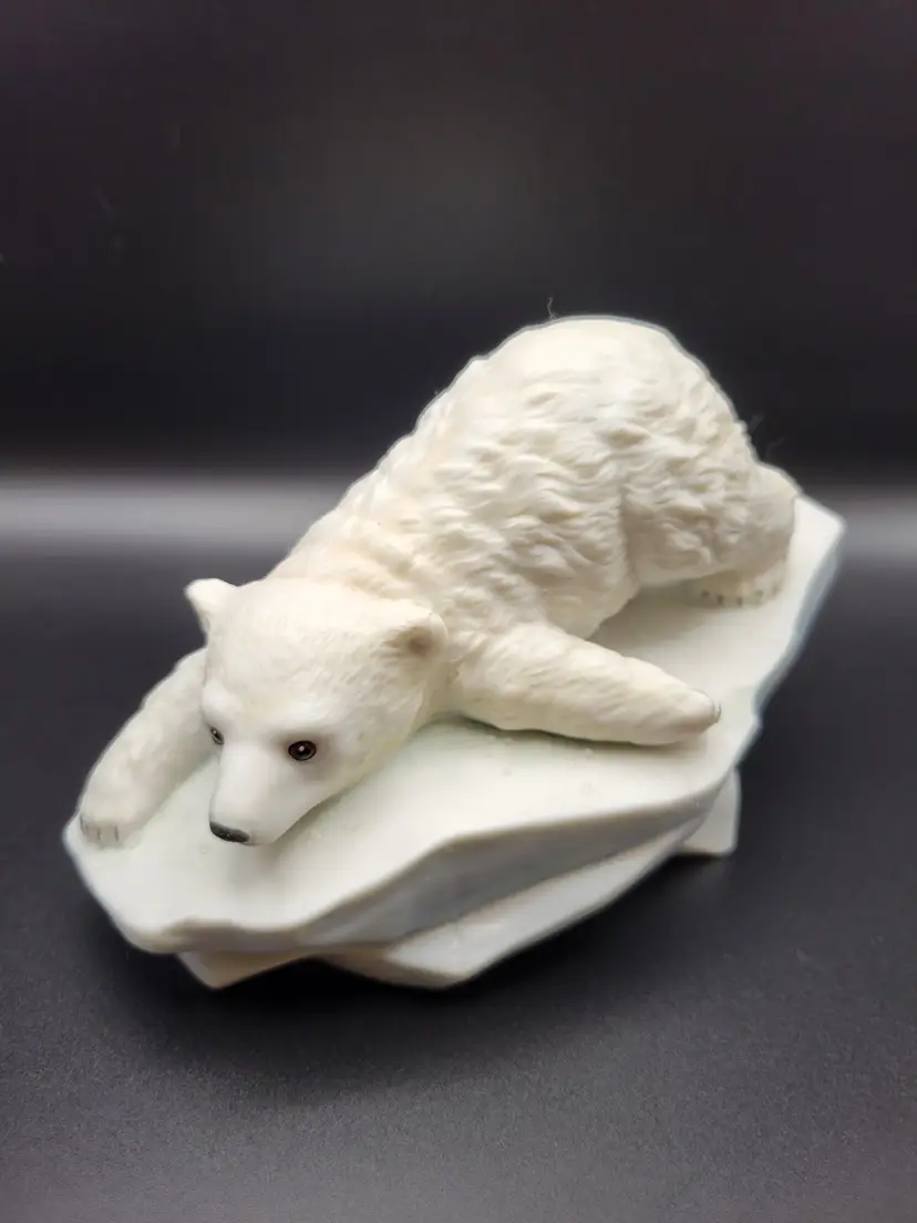Vintage 1990 Maruri Polar Expedition Polar Bear Cub Fine Porcelain Figurine