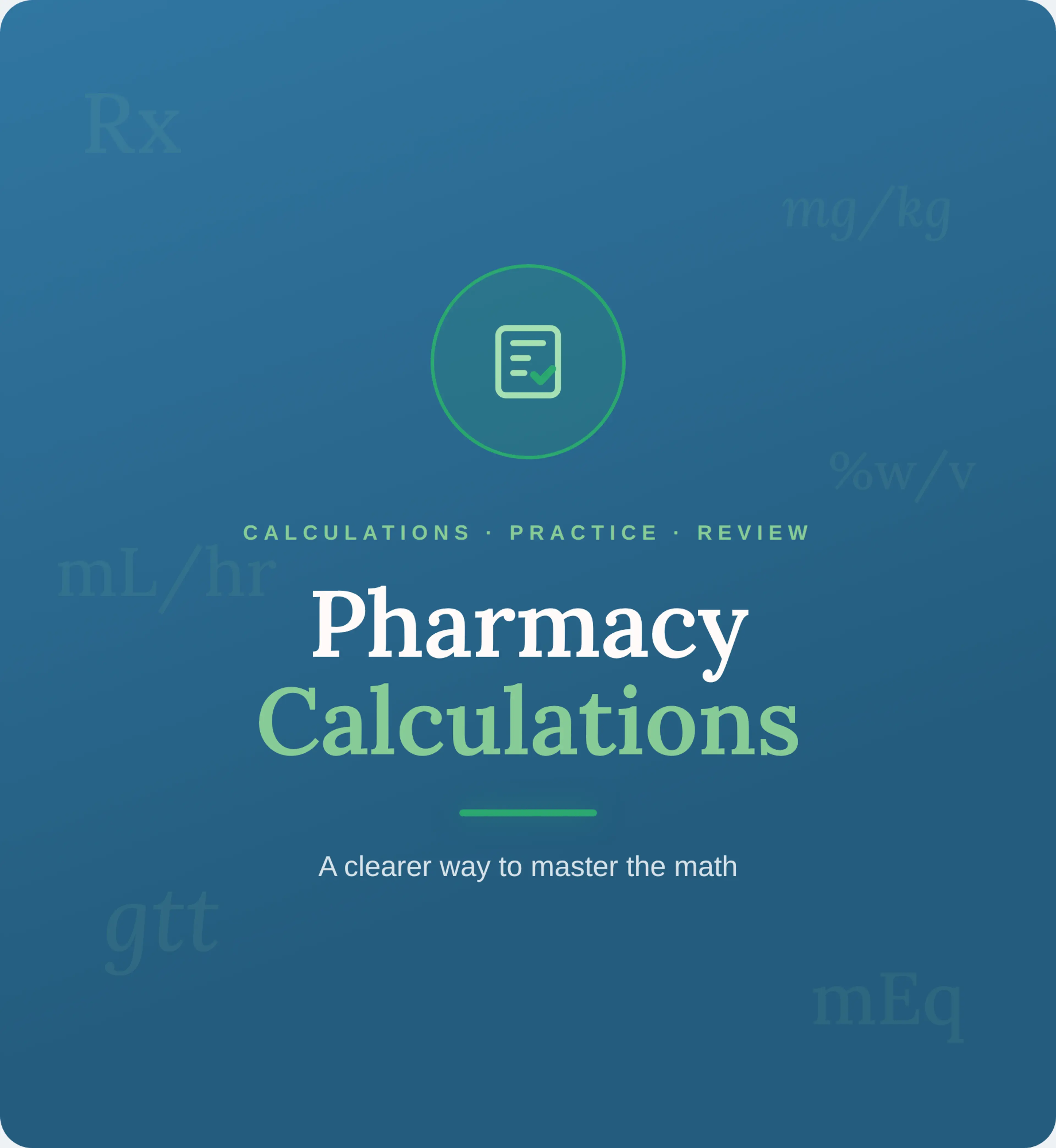 Pharmacy Calculations