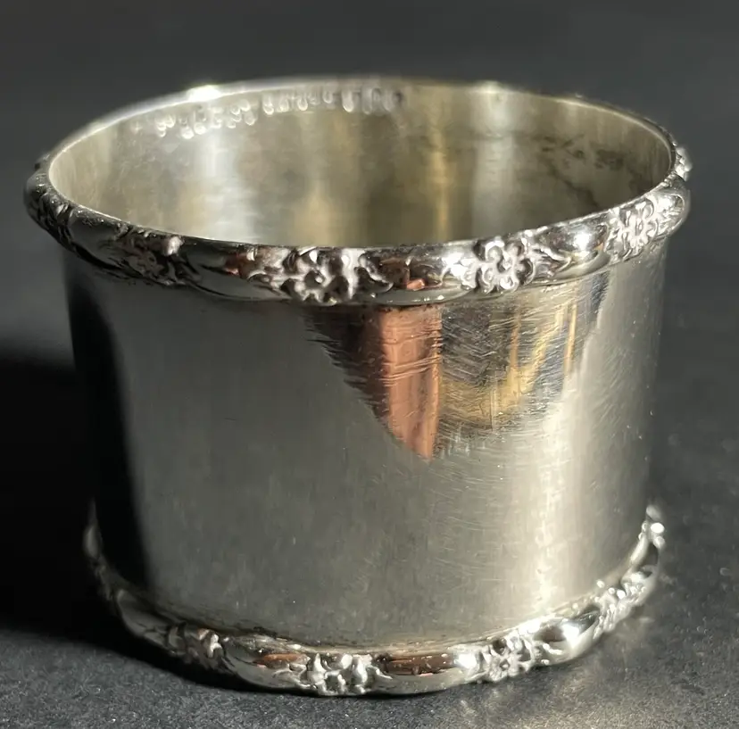 Gorham Rose Scroll Sterling Silver 2”Napkin Ring .925