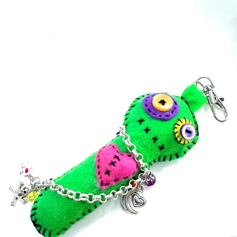 Zombie Pickle Bag Charm Made By Me