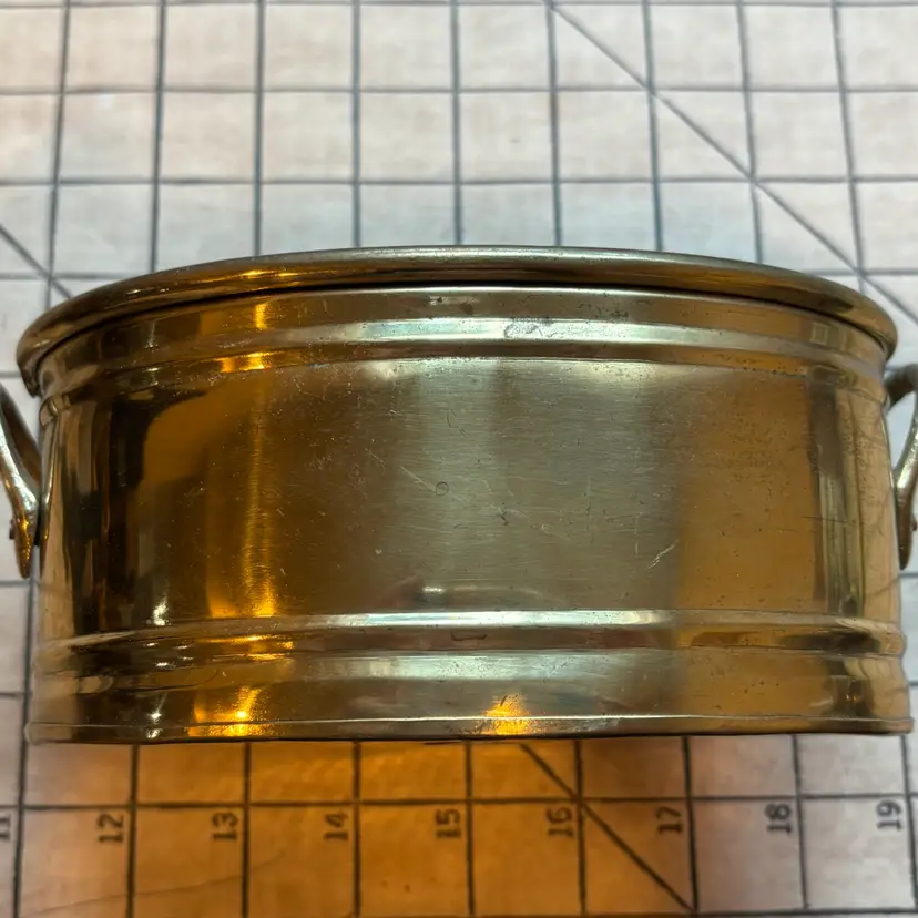 Brass Oval Planter With Handles