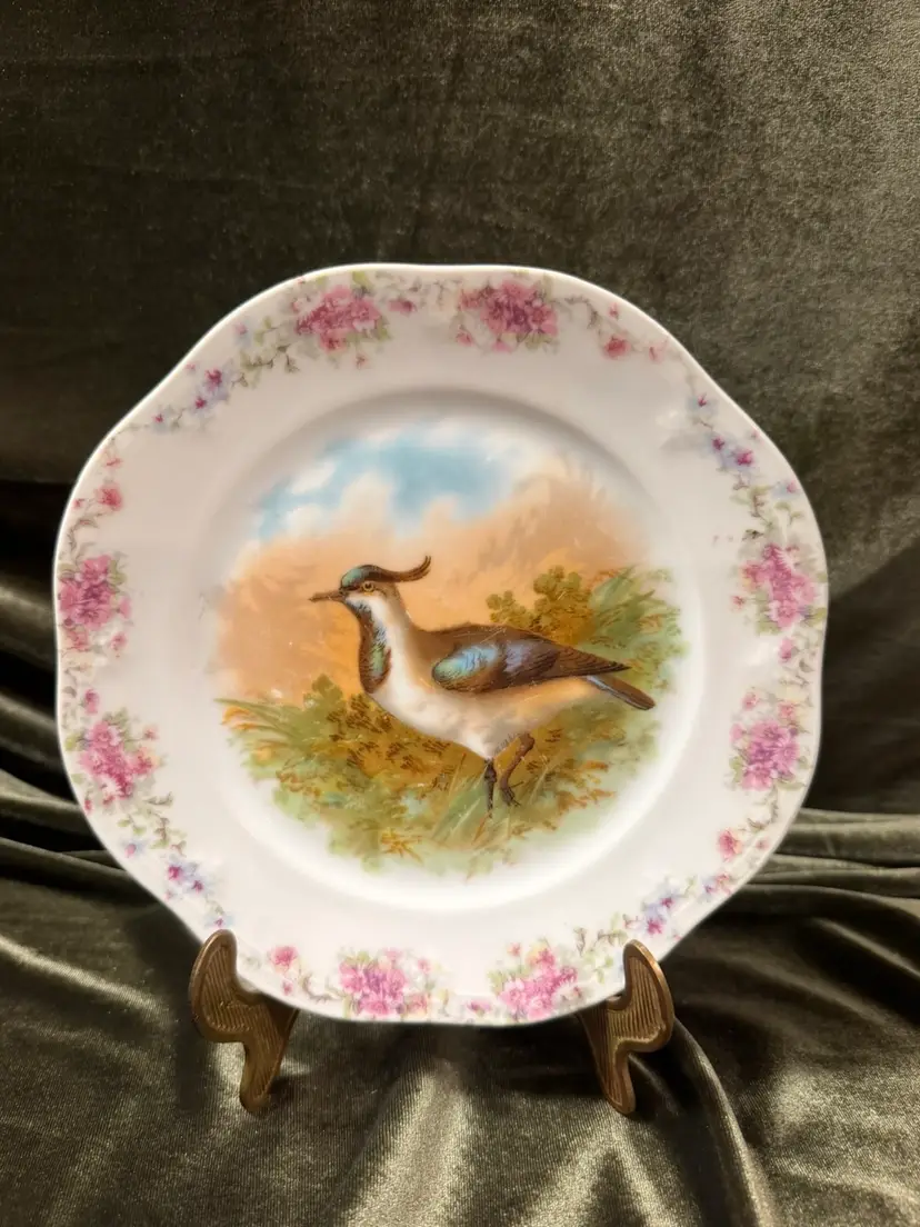 Antique Zeh Scherzer & Co. "Mignon" Game Bird Cabinet Plate – Bavarian Porcelain (c. 1890–1918)