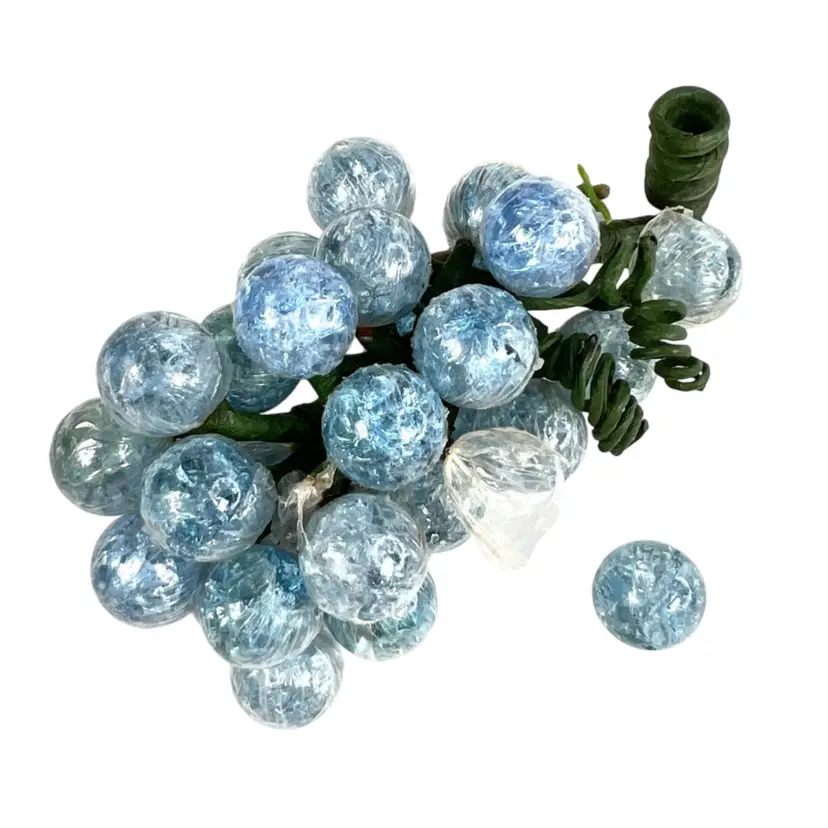 Crackled Glass “Grape Cluster”. Looks Like Handmade. READ CONDITION- Missing Some “Grapes”.