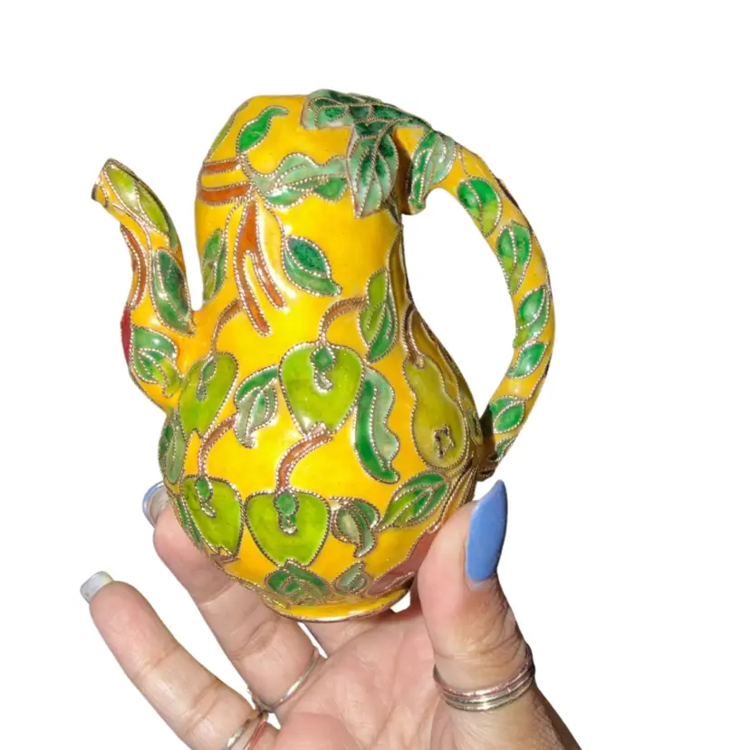 Cloisonné Pear Teapot