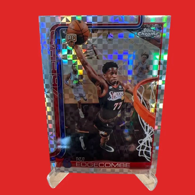 VJ Edgecombe Chrome Update RC Xfractor Philadelphia 76ers