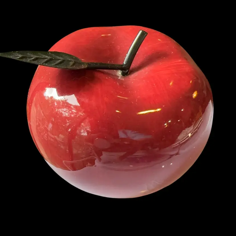 Hand Painted Ceramic Apple