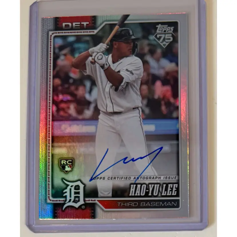 Hao-Yu Lee RC Topps Real One Auto Detroit Tigers