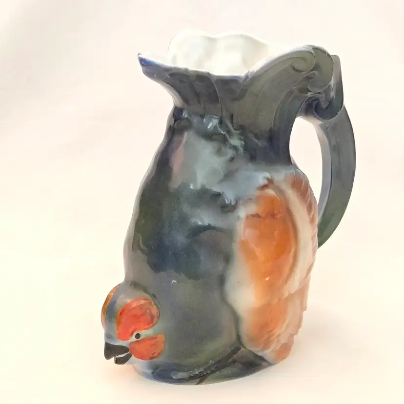 Porcelain Ephelia Bird Creamer Pitcher 5¾"T made in Germany Vintage with Manufacturer Issues