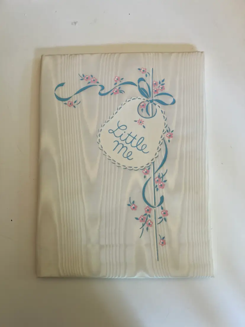 Vintage 1940s Baby Book- Unused. Cloth Cover. "Little Me" Memory Scrapbook.