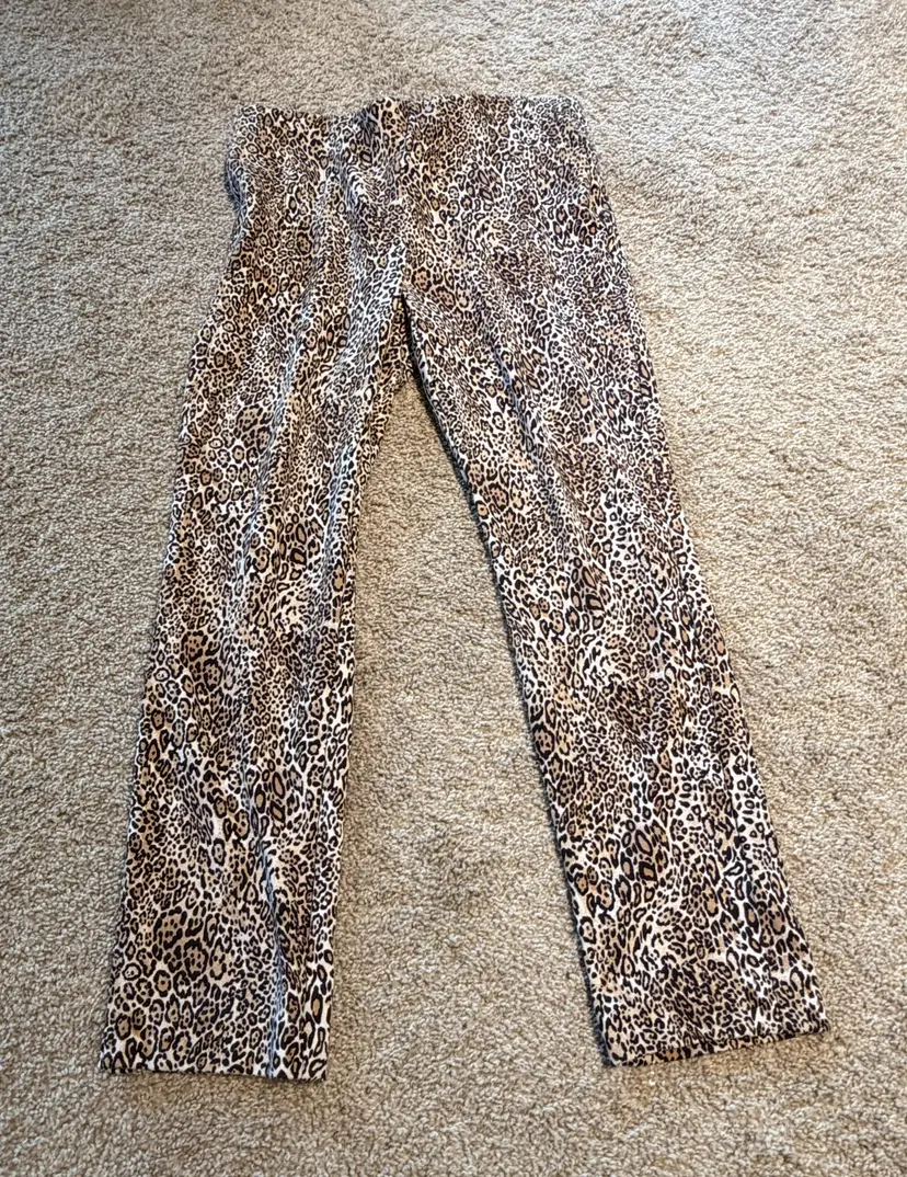 Chico's Leopard Print Ankle Pull-on Pants - SZ 0