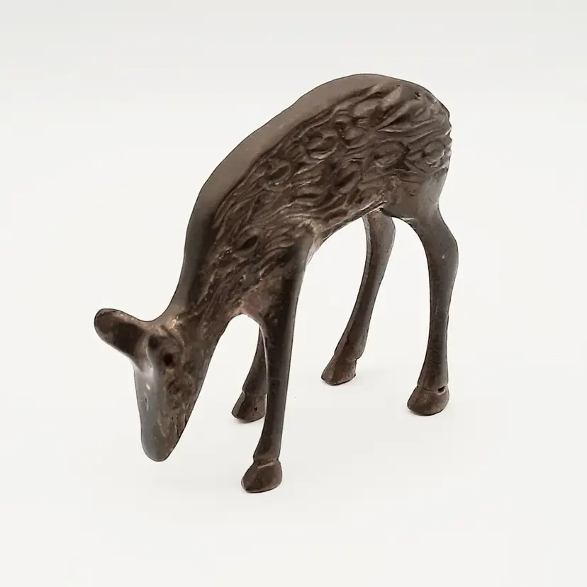 Vintage Metal (Brass/Bronze?) Small Deer Doe Figurine