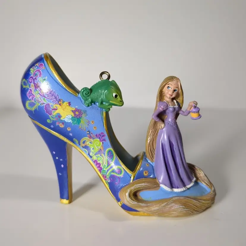 Bradford Exchange Once Upon a Slipper Disney Shoe Rapunzel Ornament tangled