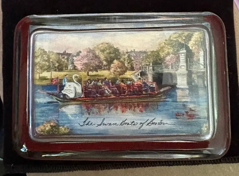 Swan Boats Of Boston Paperweight
