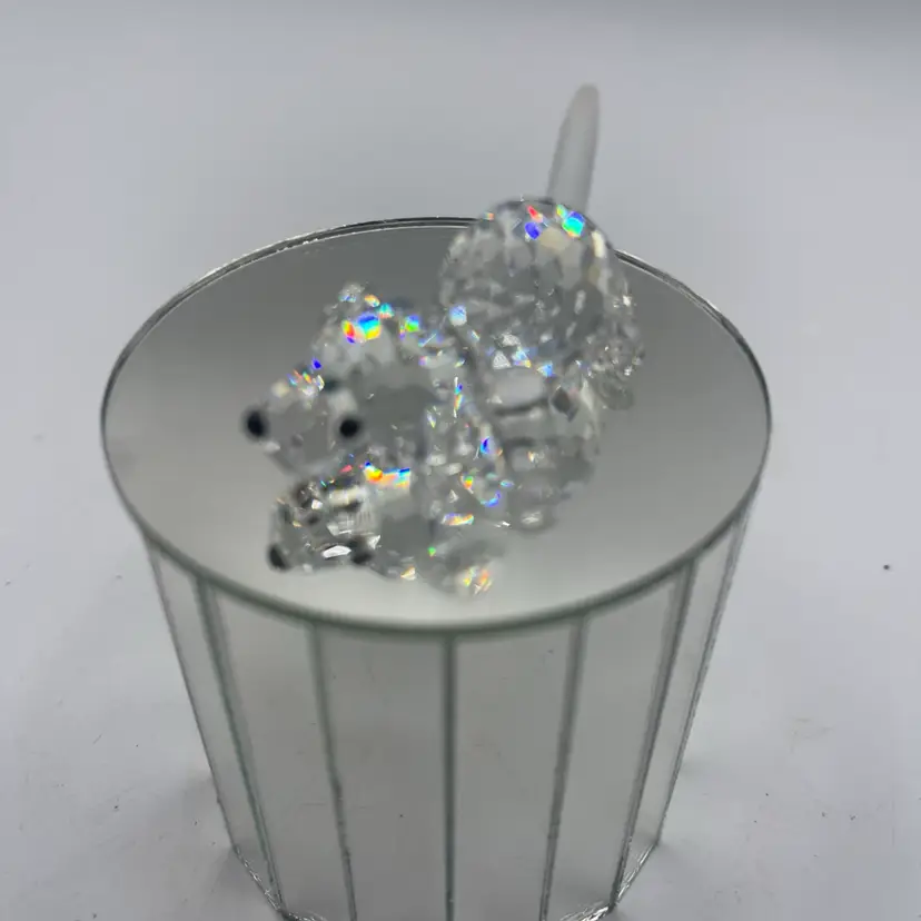 Swarovski Crystal Puppy Dog Figurine Clear Crystal Miniature 1.5”
