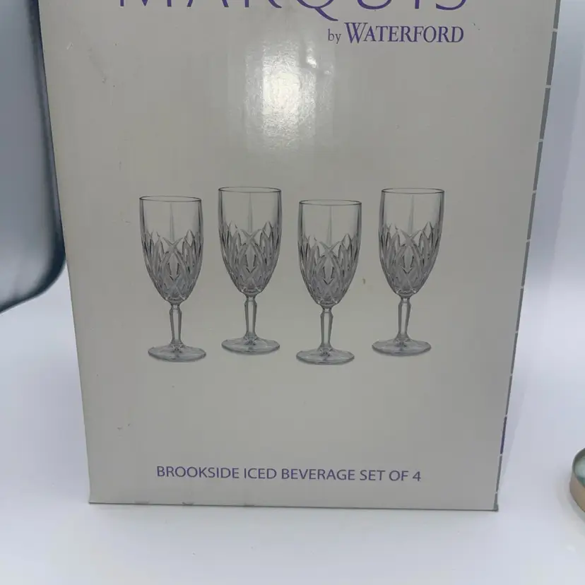 Marquis by Waterford Brookside Iced Beverage Glasses  150281 NIB Set Of 4
