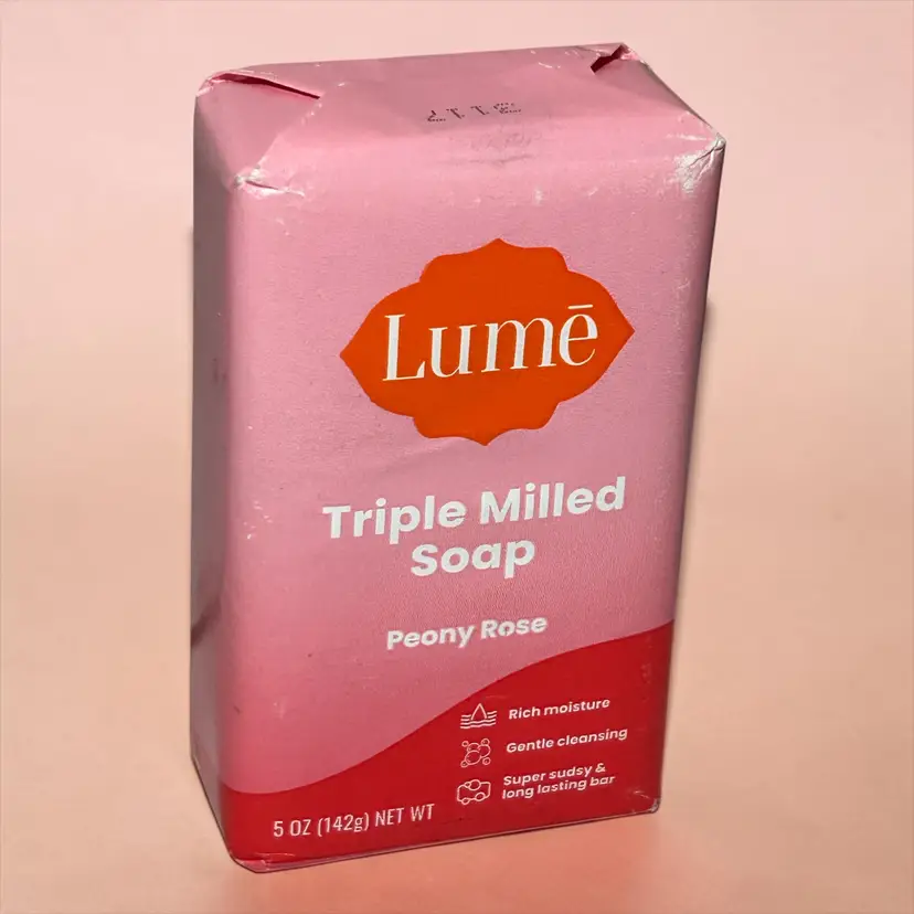 Lume Triple Milled Soap Peony Rose 5 oz Bar