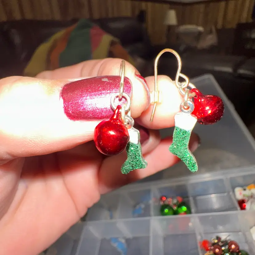 Jingle Bell & Stocking Earrings