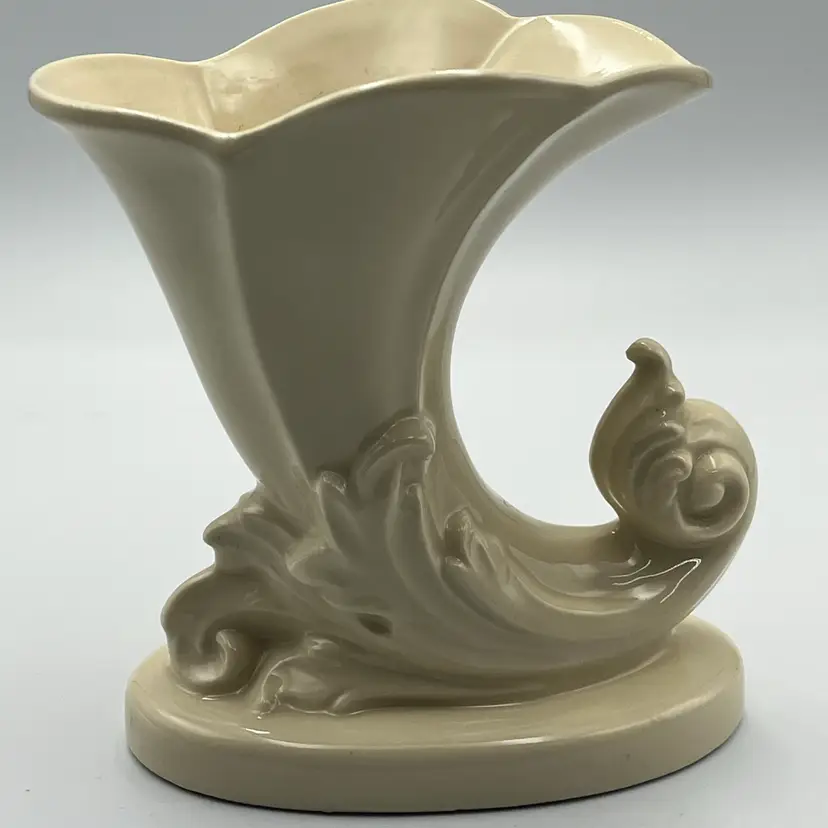 Art Deco Cornucopia Ceramic Vase- 1940’s