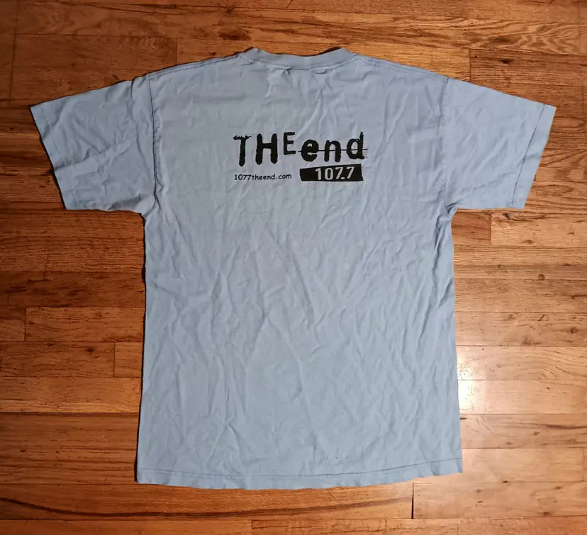 Vintage 90S THE end 107.7 SEATTLE'S ALTERNATIVE ROCK RADIO Promo T-Shirt sub-pop