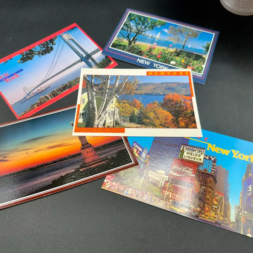 Vintage 80s/90s “Iconic New York” Full Color Chrome Postcards, Unused, Lot Of 5