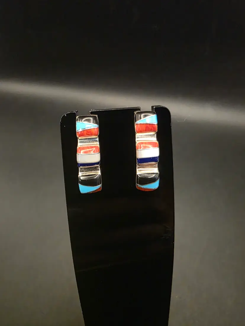 925 Silver Inlay Earrings
