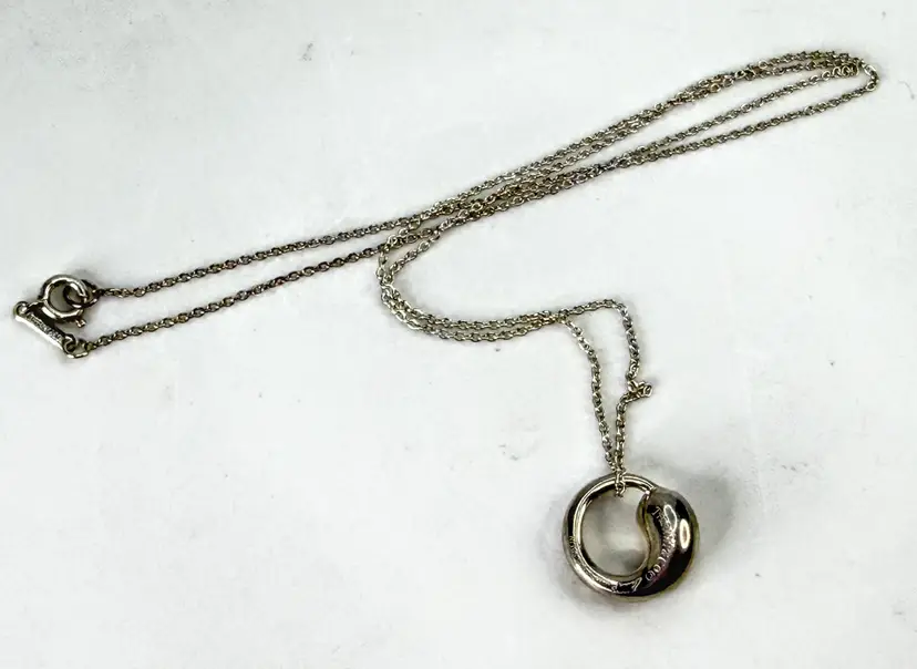 Tiffany & Co. Elsa Peretti Eternal Circle Sterling Necklace 16.5" 5.7g JR2045