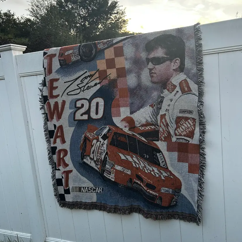 Tony Stewart Tapestry Blanket 50x60”