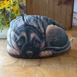 Vintage Puppy Shaped Pillow | Ellen Jareckie 1993 | The Toy Works Dog Cushion
