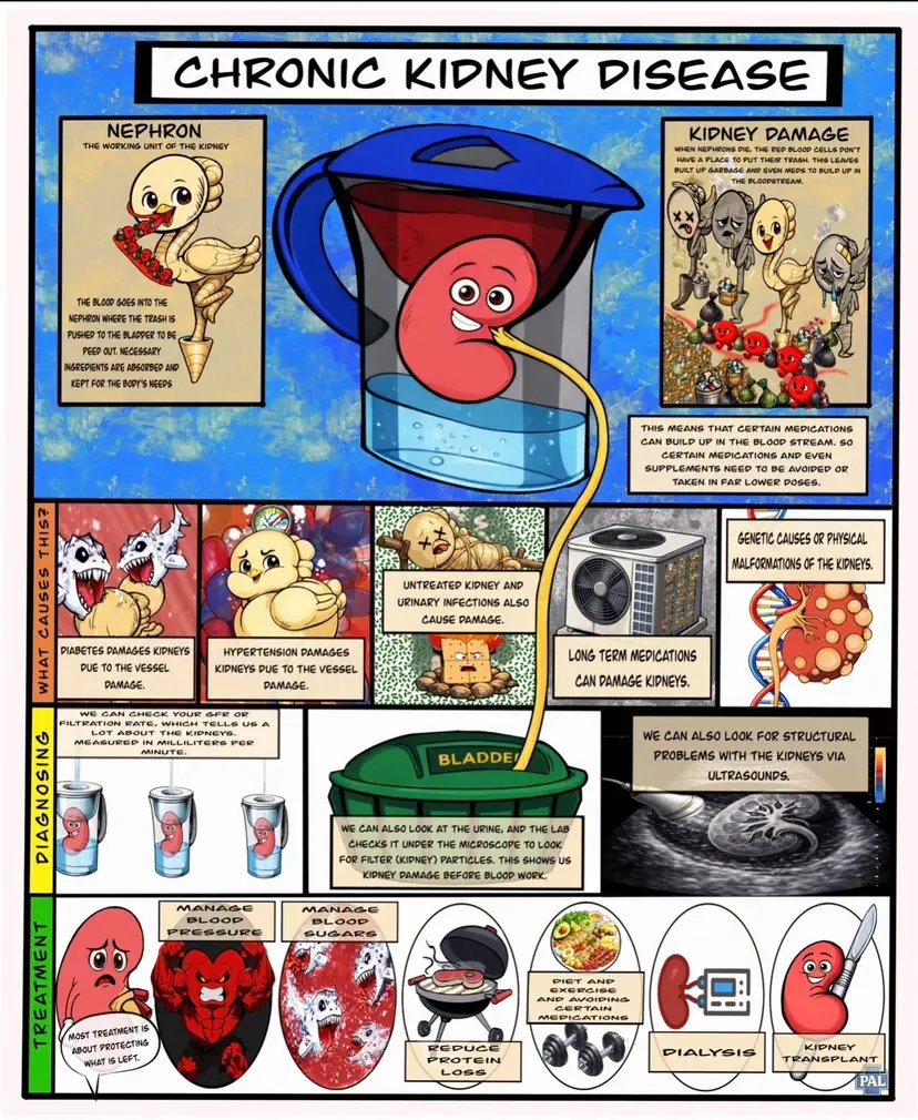 CKD Patient Education Poster | Kidney Disease Medical Reference Chart (Digital Download)