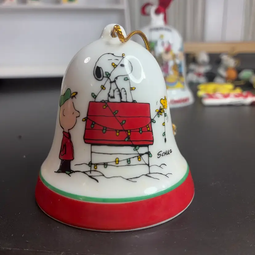 #19 - Vintage Japan Peanuts Bell Ornament 2 3/4”