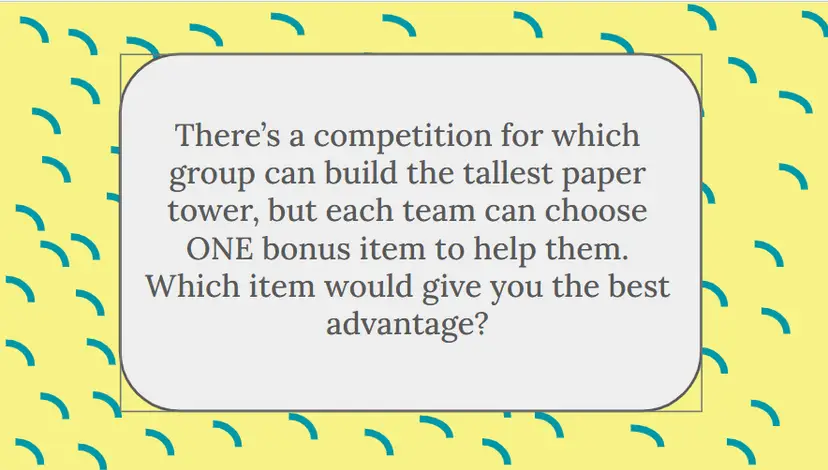 The Mcgyver Challenge- A STEM team building game