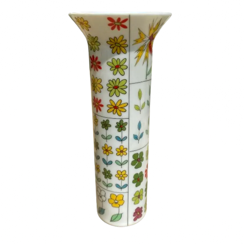 Rosenthal Studio Linie Pucci Baumann Piemonte Berlin Vase 7.5” Floral MCM German