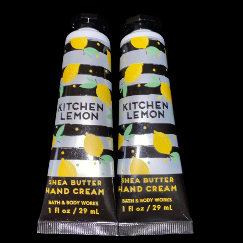 #08- Bath And Body Works TWO 1 Oz New Old Stock Hand Cream- Kitchen Lemon