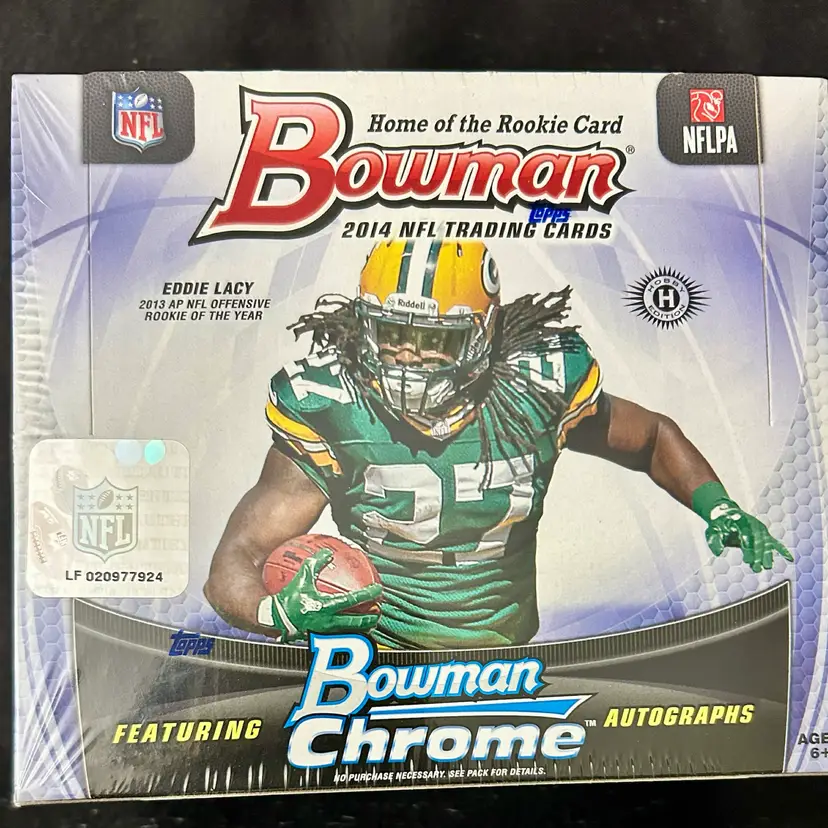 2014 Bowman Football JUMBO Hobby Box 10 packs 25 cards 4 autographs